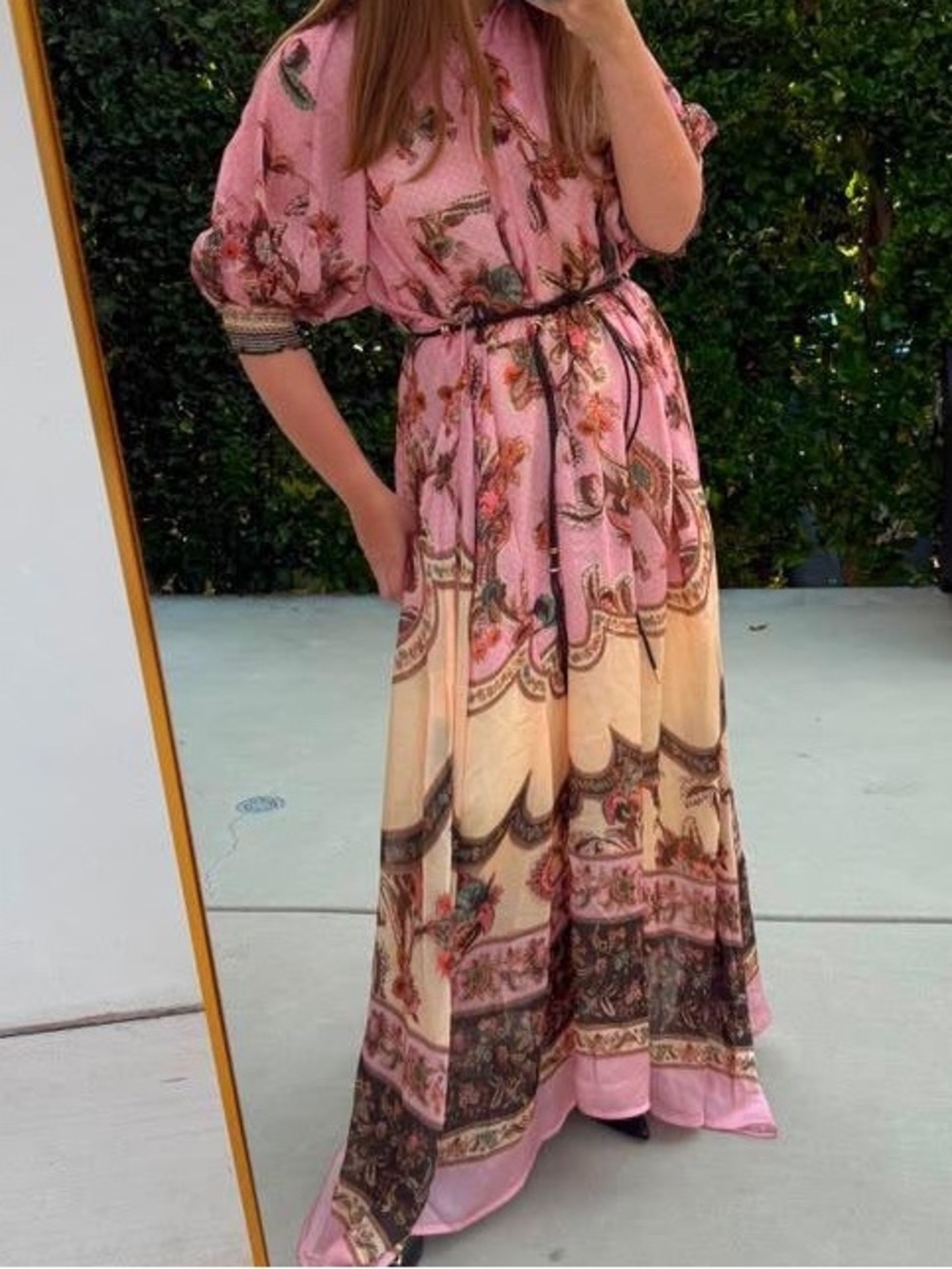 Bohemian Pink Floral Maxi Dress